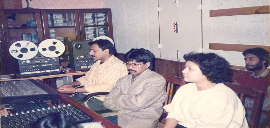"In the Friends Studio Guwahati for a recording."